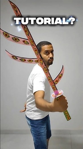 Tutorial de como fazer a katana do kokushibo de papel ? kokushibo paper sword ?