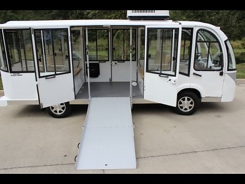 Bintelli Electric Vehicles - ADA Enclosed Passenger Shuttle Wheelchair Ramp