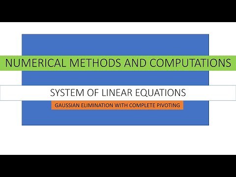 Guassian elimination with complete pivoting
