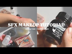 EASY SPECIAL EFFECTS MAKEUP TUTORIAL: using wax and tips on painting/realism
