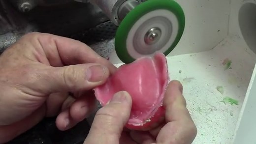 Finishing a complete denture for polishing
