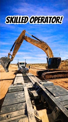 CAT Excavator Loaded with Perfect Precision! 👍 #skills #shorts