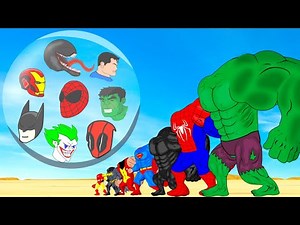 Evolution of Hulk, Spider-Man, Batman, Iron Man, Venom, Joker: The battle to find the head - Part 2