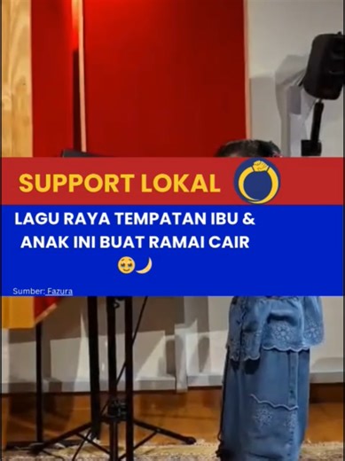 Lagu raya tempatan ibu & anak ini buat ramai cair 🥹🌙 Gabungan suara Nur Fazura dan Fatima Aisya memang buat suasana raya terasa lebih sweet. Moment ibu & anak menyanyi bersama ini buat ramai netizen tersenyum. 💚 Jom kita sokong karya artis tempatan 🇲🇾 Follow @supportlokal untuk lebih banyak konten menarik tentang karya, makanan dan tempat best di Malaysia! ✨👇 #supportlokal #laguraya #lagurayamalaysia #fazura #fatima #rayamalaysia #rayavibes #hiburanmalaysia #tiktokmalaysia #fyp #viralmalay