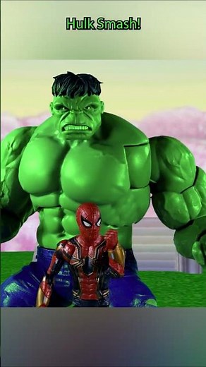 Spider Man vs Hulk: Ultimate Takedown with Stop Motion Animation #spiderman #hulk #shorts