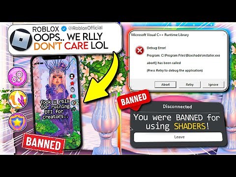 ⚠️WARNING! SHADERS BAN BREAKS Roblox? & *HOW TO FIX*! | Dress To Impress Roblox