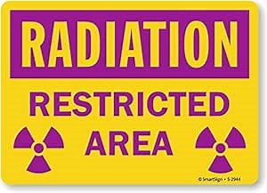 SmartSign “Radiation - Restricted Area” Label | 7" x 10" Laminated Vinyl