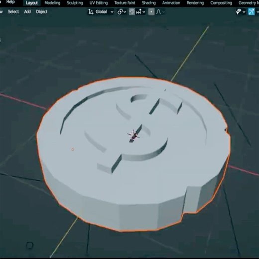 Моделирование простой low poly монетки в Blender!