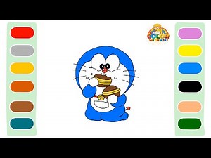 Learn to Draw Doraemon - Drawing and Coloring Tutorial for Kids