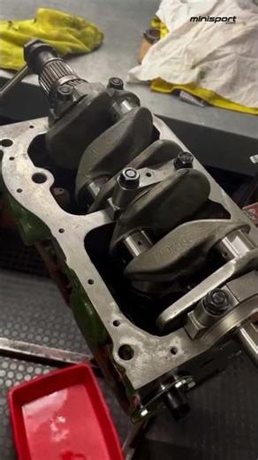 Mini Engine Build 🔧 | Crankshaft Installed