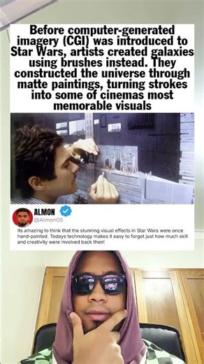 Before computer-generated imagery (CGI) was introduced to Star Wars, artists created ... #Shorts