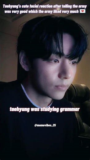 taehyung's cute reaction 🌷🤭|| #shorts #youtube #v