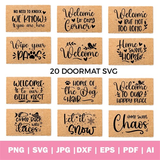 Doormat Svg Bundle, Welcome Mat Svg, Doormat Welcome Sign Svg, Welcome Home Svg, Home Sweet Home Mat Sign Svg, Funny Doormat Svg - Etsy