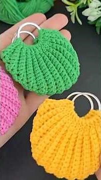 Easy Knitted Yarn Circles 💚 | DIY Crochet Ideas #shorts