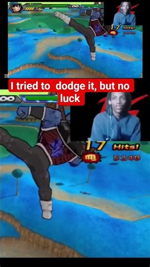 I tried to dodge the attack, but no luck #gaming #dragonballbudokai #bossfight