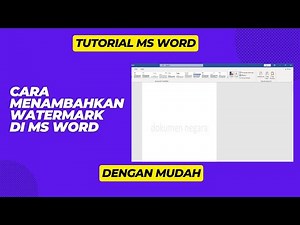 Cara Menambahkan Watermark Di Microsoft Word