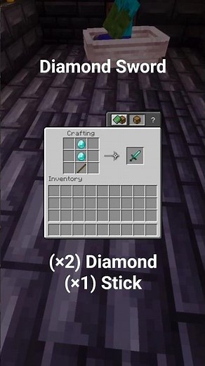 How to CRAFT DIAMOND SWORD! 💎 Quick & Easy #Minecraft #Shorts