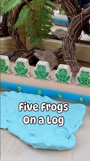 🐸🌿Five Frogs on a Log🌿🐸 #maths #earlyyears #learningthroughplay #mathematics #homeschool