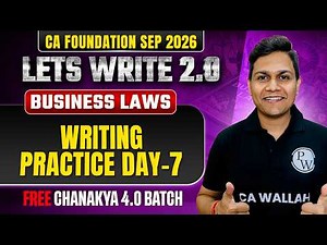 CA Foundation Business Laws: Writing Practice Day-7 | CA Foundation Law | Sep 26 | CA Nikesh Agrawal