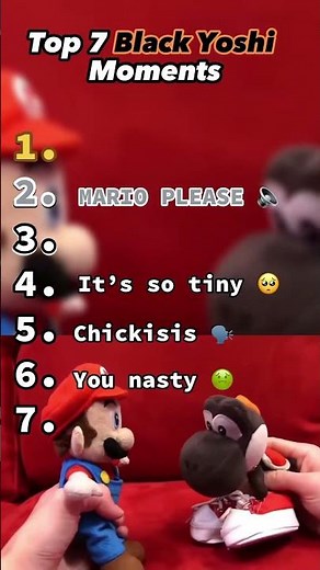 Top 7 Black Yoshi moments #sml #supermariologan #blackyoshi #jeffy