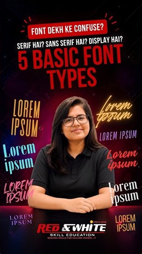 5 Basic Font Types Every Designer Must Know! 🎨 | Typography in 60 Seconds