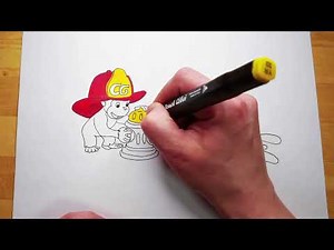 Coloring Fun with Curious George: Firefighter Adventure!