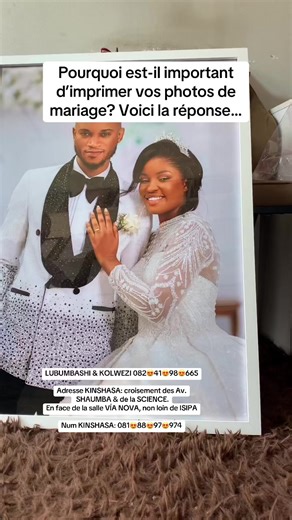 🖼️N’attendez pas des années pour imprimer vos photos de mariage 🤣 #cadrepersonnalisé #cadrephoto #cadrephotodeco #cadreversetbibiblique #kinshasa🇨🇩 #lubumbashi😘🌺congolaise🌺😍 #kolwezi #portraitpersonnalisé