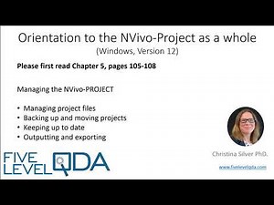 The NVivo project as a whole : Part one | Qualitative Data Analysis Services