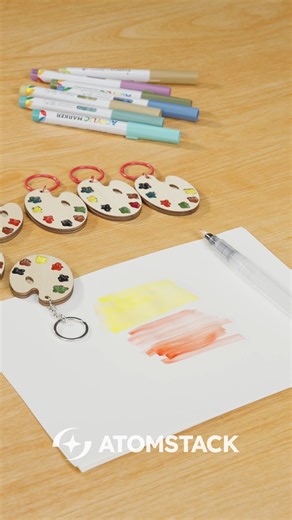 Your keys just got artistic 🔑🎨 Laser-cut a color palette keychain with Atomstack Swift Diode Laser ✨ Want to know more about the product? Click here 👇 https://atomstack.com/Facebook/swift #AtomStack #laserengravingmachine #diy #swift | AtomStack