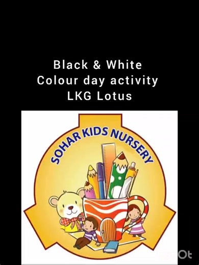 Black and White colour Day Activity ##LKG-Lotus | Kids Nursery Sohar Oman