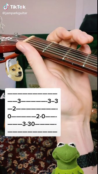 How to Play Crazy Frog Axel F Guitar Riff Tutorial