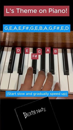 How to play "L's Theme" on piano! (death note) #howtoplay #l'stheme #deathnote #deathnotepiano #easy