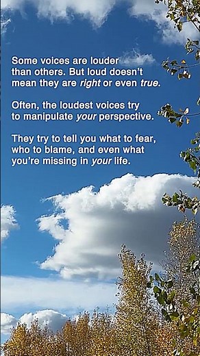 Wisdom is knowing which voices are true and choosing to stand firm while the noise rages on.