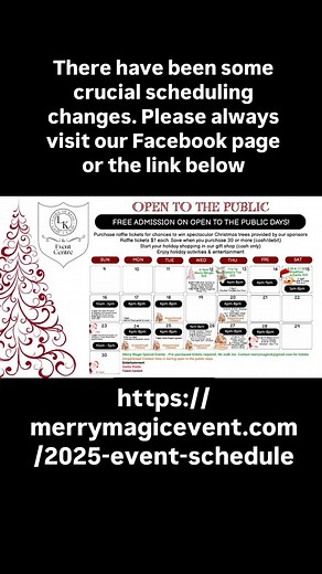 Please visit our Facebook page cover for scheduling changes. | Merry Magic CK | Facebook