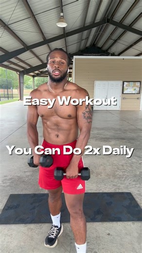 136K views · 4.7K reactions | Grab you some light dumbbell and repeat this workout 2x daily. ( Morning & Night ) Set a timer for your desired amount around 1-2 minutes and work the entire time and you can rest as needed. Subscribe to my YouTube channel for full workout: YouTube channel: b.palmer_ #workoutmotivation #morningworkout #workoutroutine #fitnessroutine #nighttimeworkout | Brandon Palmer | Facebook