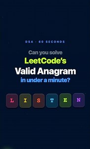 🔥 Valid Anagram | NeetCode 150 | HashMap Pattern Explained #algorithm #computerscience