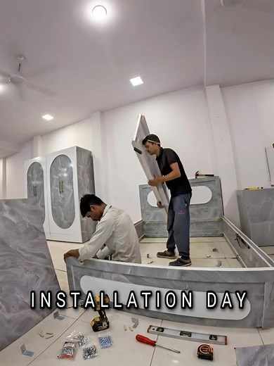 Bedroom Set Installation + Final Look | Bed Wardrobe Dressing Table Setup Mumbai!❤️🛏️