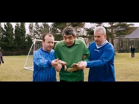 Mr Bean playing football