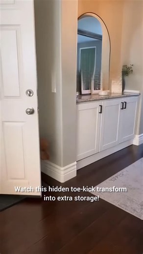 What if your kitchen had a secret? 👀 This hidden toe-kick drawer turns unused space into smart shoe storage. Small homes, big solutions—save space without sacrificing style! #fblifestyle #HomeHacks #SmartStorage #HomeDecorIdeas #HiddenStorage #SmallSpaceLiving #DIYHomeProjects #OrganizationGoals #InteriorDesignTips #ModernHomeIdeas #SpaceSavingDesign | Aluminium Glass Design