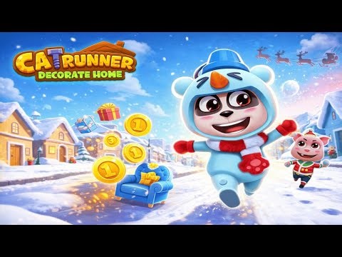 Cat Runner: Decorate Home Gameplay | Cute Endless Run & Home Design | PlayZarnix