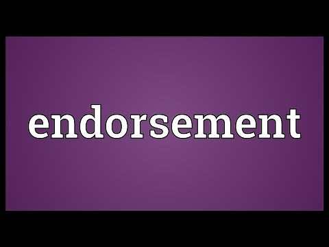 Endorsement Meaning