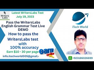 How to Pass WritersLabs Language Test| WritersLabs Test Answers | Online Typing job| iTech World