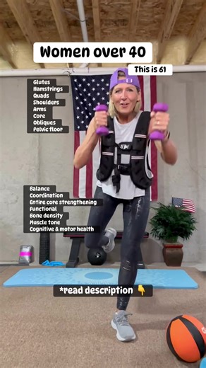 One of my favorite balance exercises. Beginners do without weighted vest. 🔥 Single-Leg Balance Punch & Kick Combo | Core   Shoulder   Glute Power for Women Over 40! 🔥 Balance, strength, and coordination all in one powerful move! 💪 With your weighted vest on and light dumbbells in hand, this move challenges your shoulders, glutes, core, and stability — helping you age strong and confident. ✨ How to Do It: 💪 Stand tall on one leg with a slight bend in your knee. 💪 Alternate punches as you swi