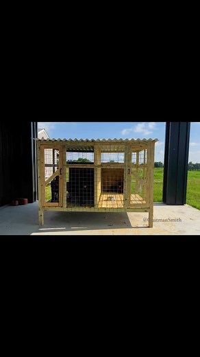 8x10 2 bay kennel 🐶 see more Quitman Smith #fyp #foryoupageシ#dogs #dogkennel #doghouse | Quitman Smith