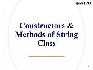 Java 21 Constructors and methods of String class.mp4