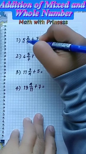 1.6K views · 31 reactions | Math Review: Addition of Mixed and Whole Number #math #mathematics #mathviral #mathvideo #mathreview #reels #reelsfb #fypシ゚viral #fyp | Math with Princess | Facebook