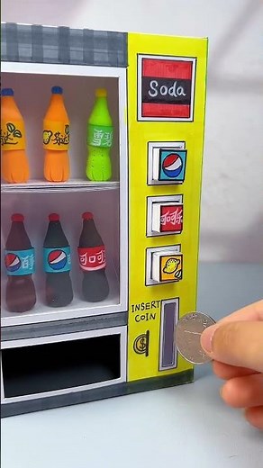 DIY Paper Drink Vending Machine~Paper Art Creativity #shorts #papercraft