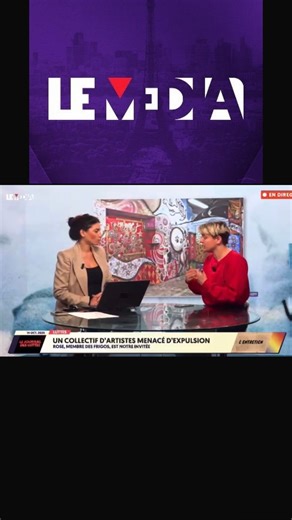 Collectif des Frigos contre les expulsions Paris 13 on Instagram: "Extraits de notre interview dans @lemedia_tv, merci pour l’accueil ! Pour nous soutenir vous pouvez signer notre pétition, lien dans la bio ✍️ . . . . #expulsion #artistsupportartists #artwork #artist #housing #logement #paris"