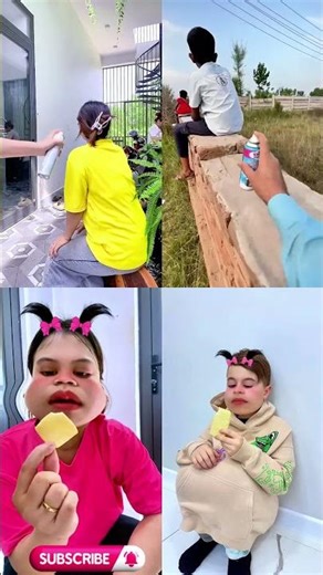 Funny Spray Prank Mimic & Chip Eating Filter 🌬️🧱🥔