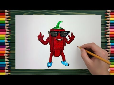 Step by step/How to draw Chillin Chili/Steal a brainrot Roblox